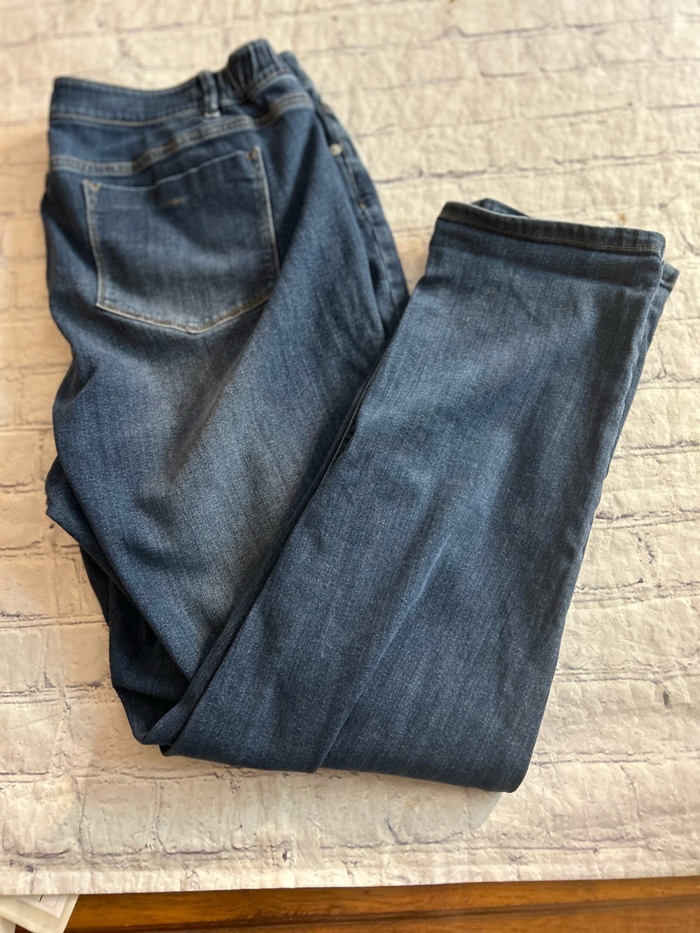 J.JILL DENIM MEDIUM WASH WEEKENDER STRAIGHT LEG JEANS SIZE 16W BLUE COLOR